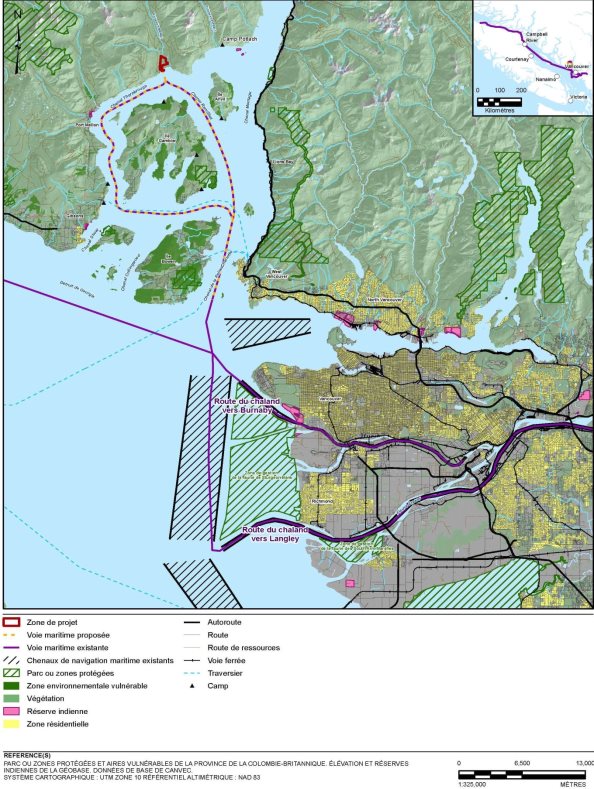 Figure 1: Emplacement du projet BURNCO et navigation proposée
