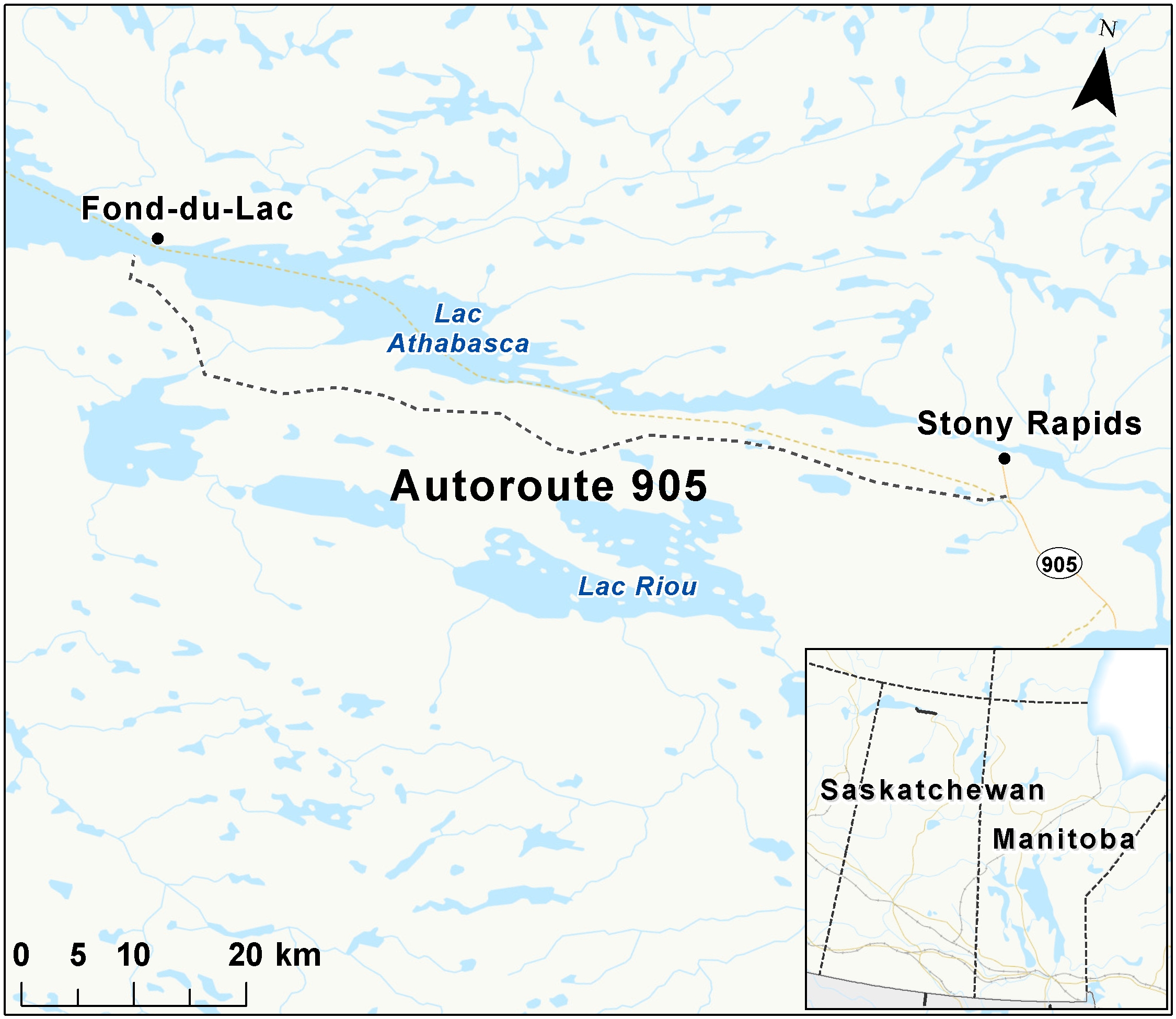 Carte indiquant l'emplacement du projet, tel que décrit dans le présent document.