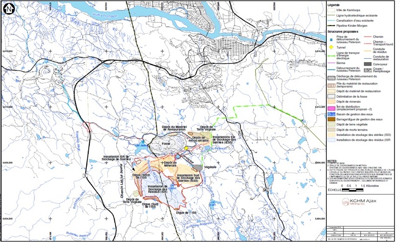 Figure 2 ? Nouveau plan du projet proposé (Source&nbsp;: KGHM Ajax Mining Inc.)