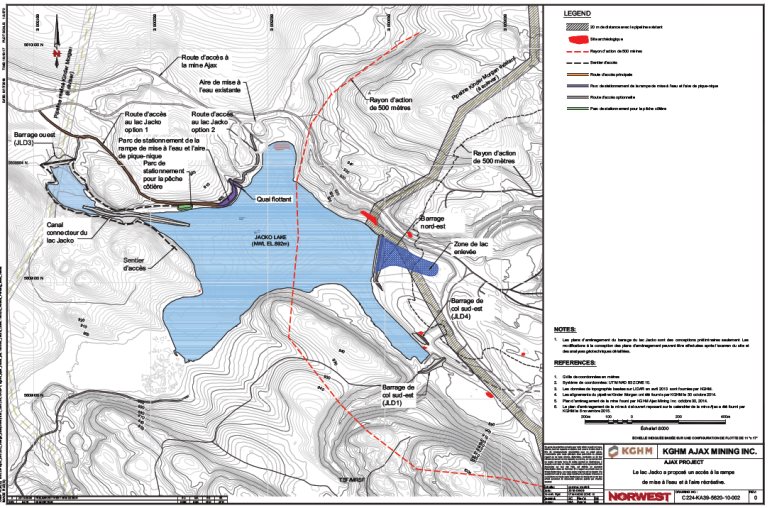 Figure 4 : Barrages du lac Jacko
