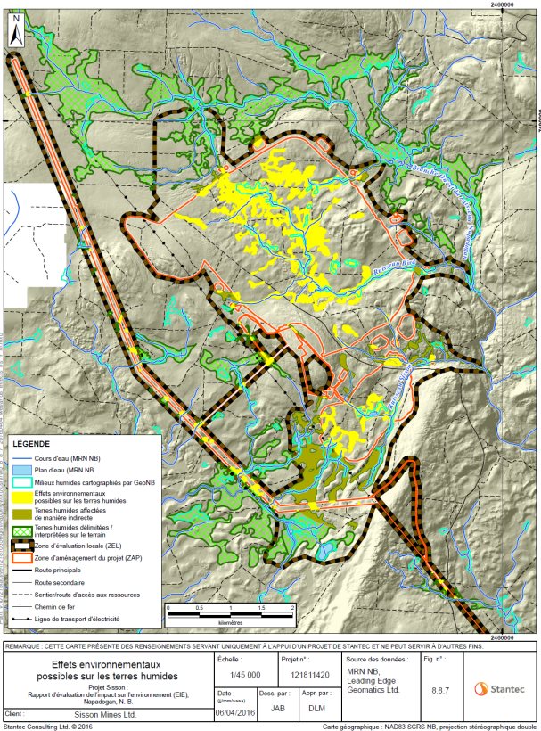 Figure 5.2&nbsp;: Effets potentiels sur les terres humides