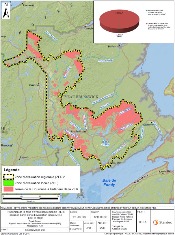 Figure 5.5&nbsp;: Blocs de terres domaniales situées dans la zone d'évaluation régionale