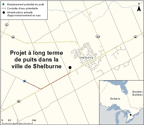 Carte indiquant l'emplacement du projet, tel que décrit dans le présent document.