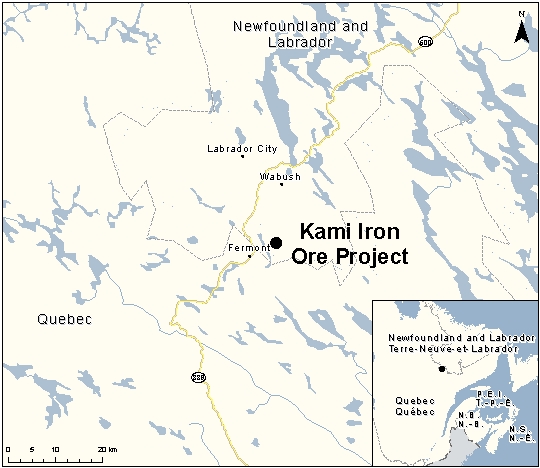 Map depicting the location of the project, as described in the current document.
