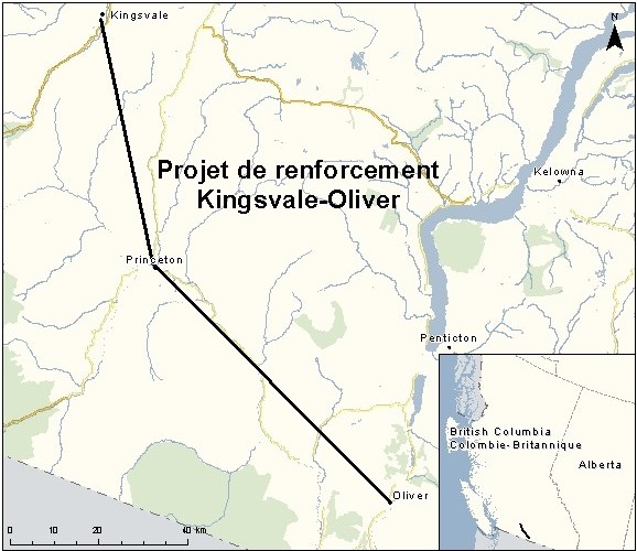 Carte indiquant l'emplacement du projet, tel que décrit dans le présent document.