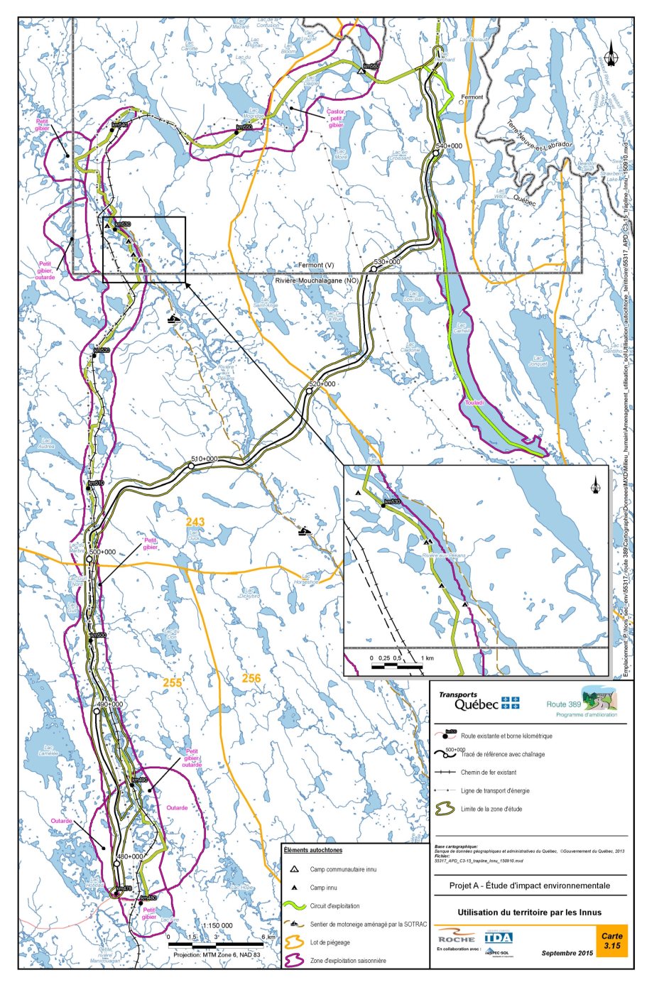 Figure 18: Utilisation du territoire par les Innus