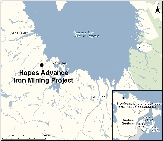 Map depicting the location of the project, as described in the current document.