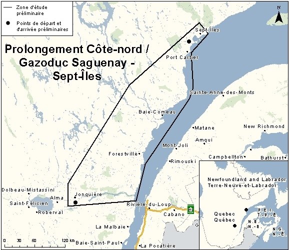 Carte indiquant l'emplacement du projet, tel que décrit dans le présent document.