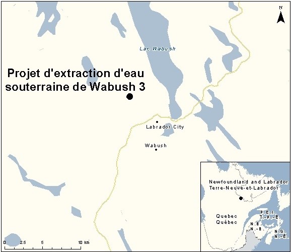Carte indiquant l'emplacement du projet, tel que décrit dans le présent document.