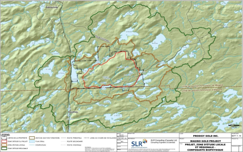 Figure 1 - Zones d'étude du projet, locale et régionale, composante biophysique