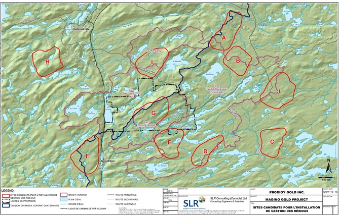 Figure 5 - Sites candidats pour l'installation de gestion des résidus