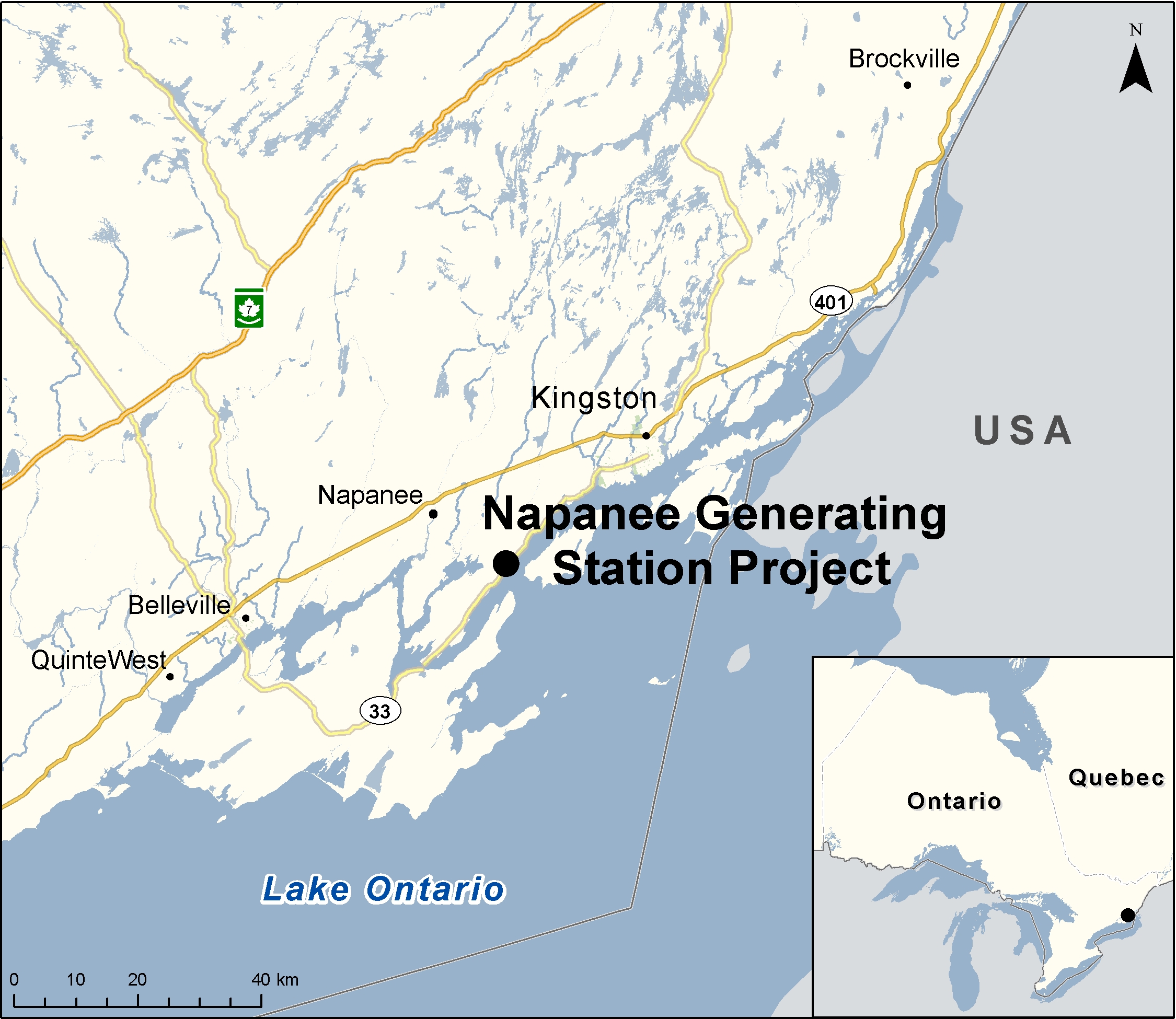 Map depicting the location of the project, as described in the current document.