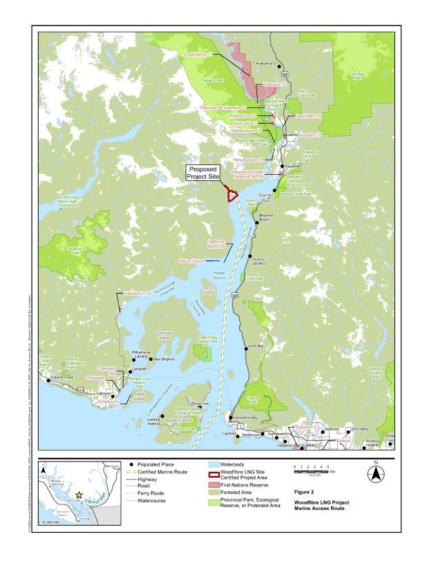 Figure 2: LNG Project Project Marine Access Route