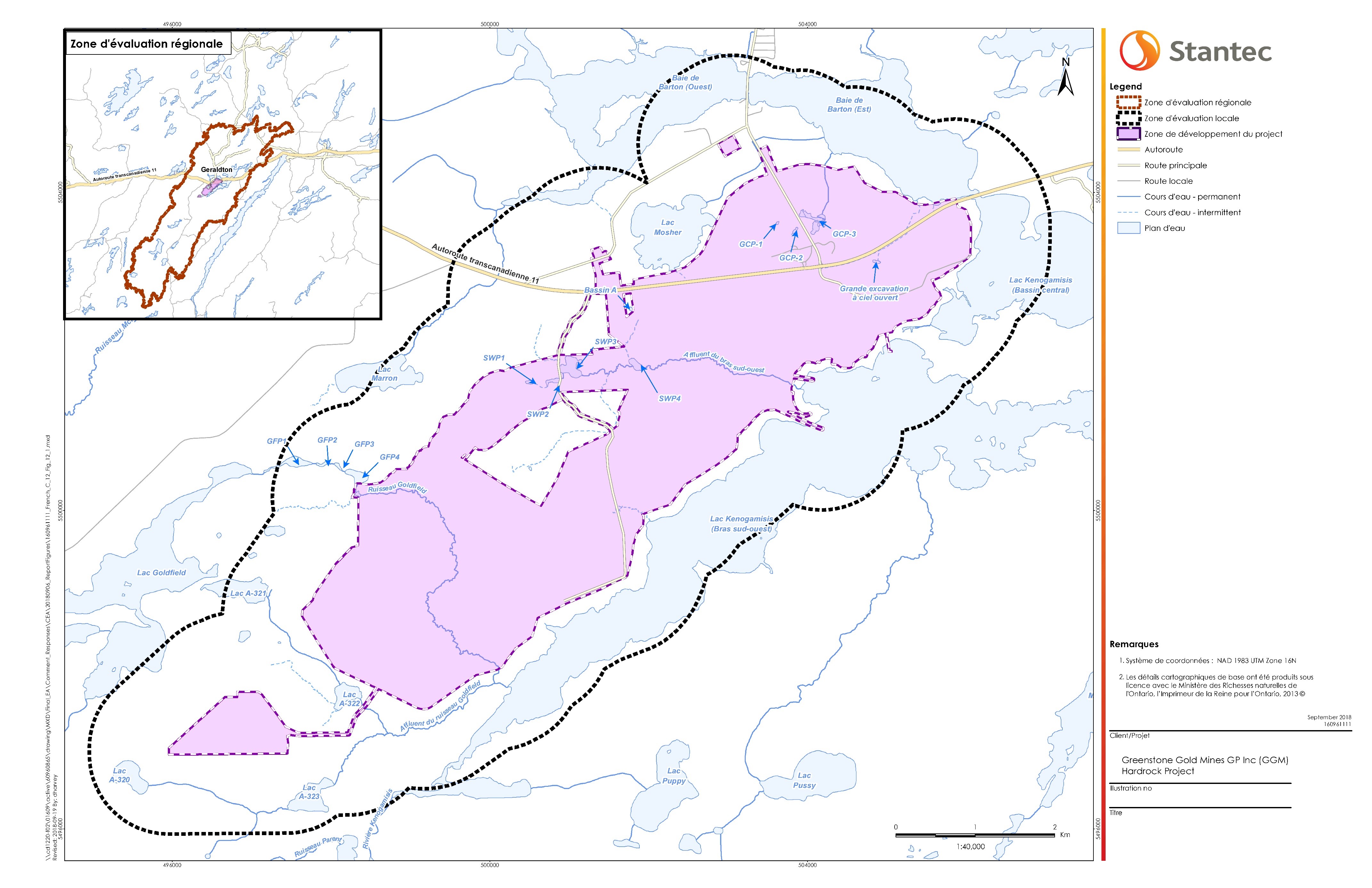 >Figure 5 Limites spatiales relatives aux peuplements végétaux