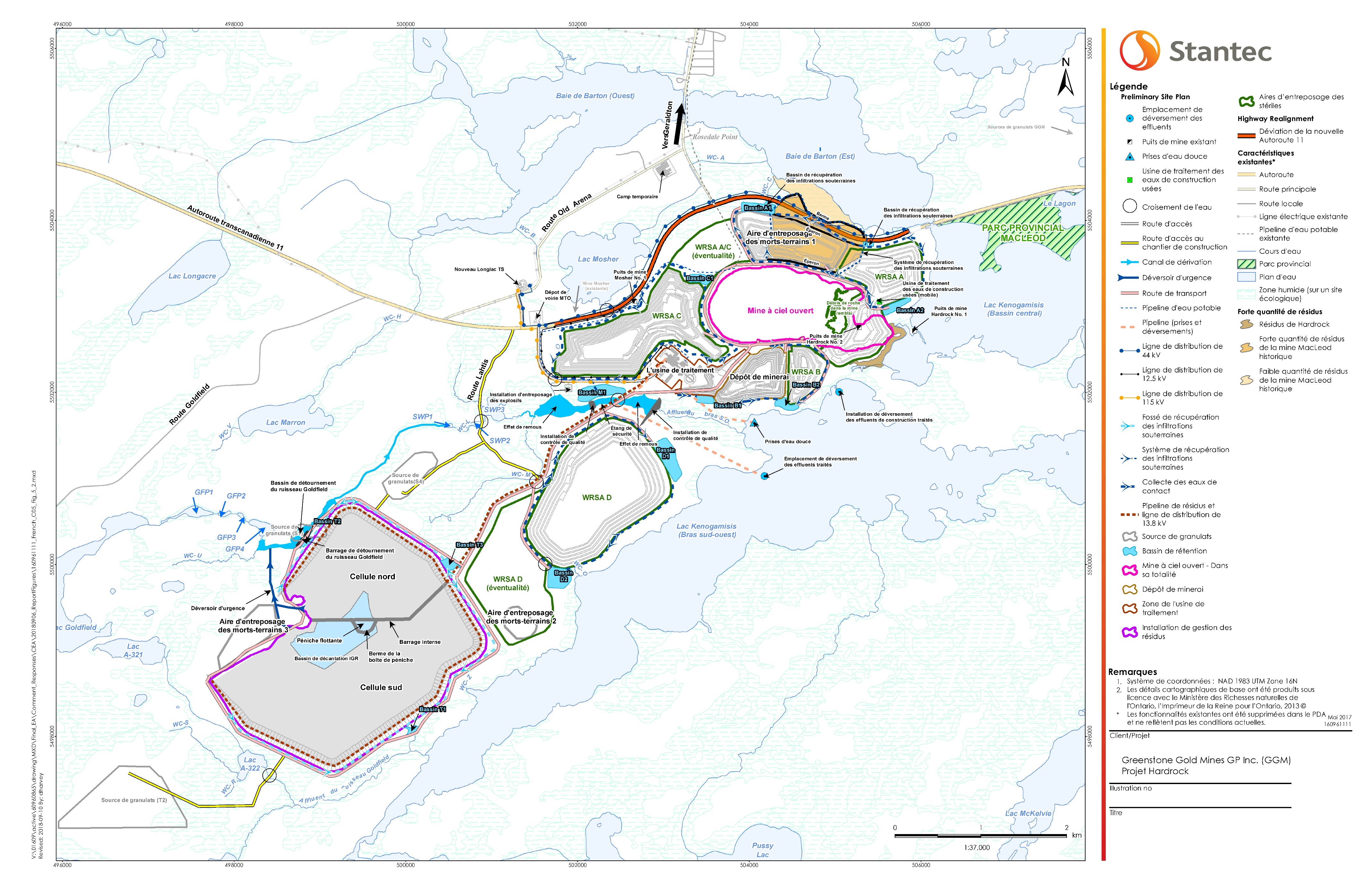 Figure 9 - Empreinte limite du plan du site