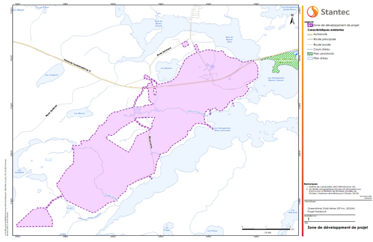 Figure 1 - Zone de développement du projet révisée