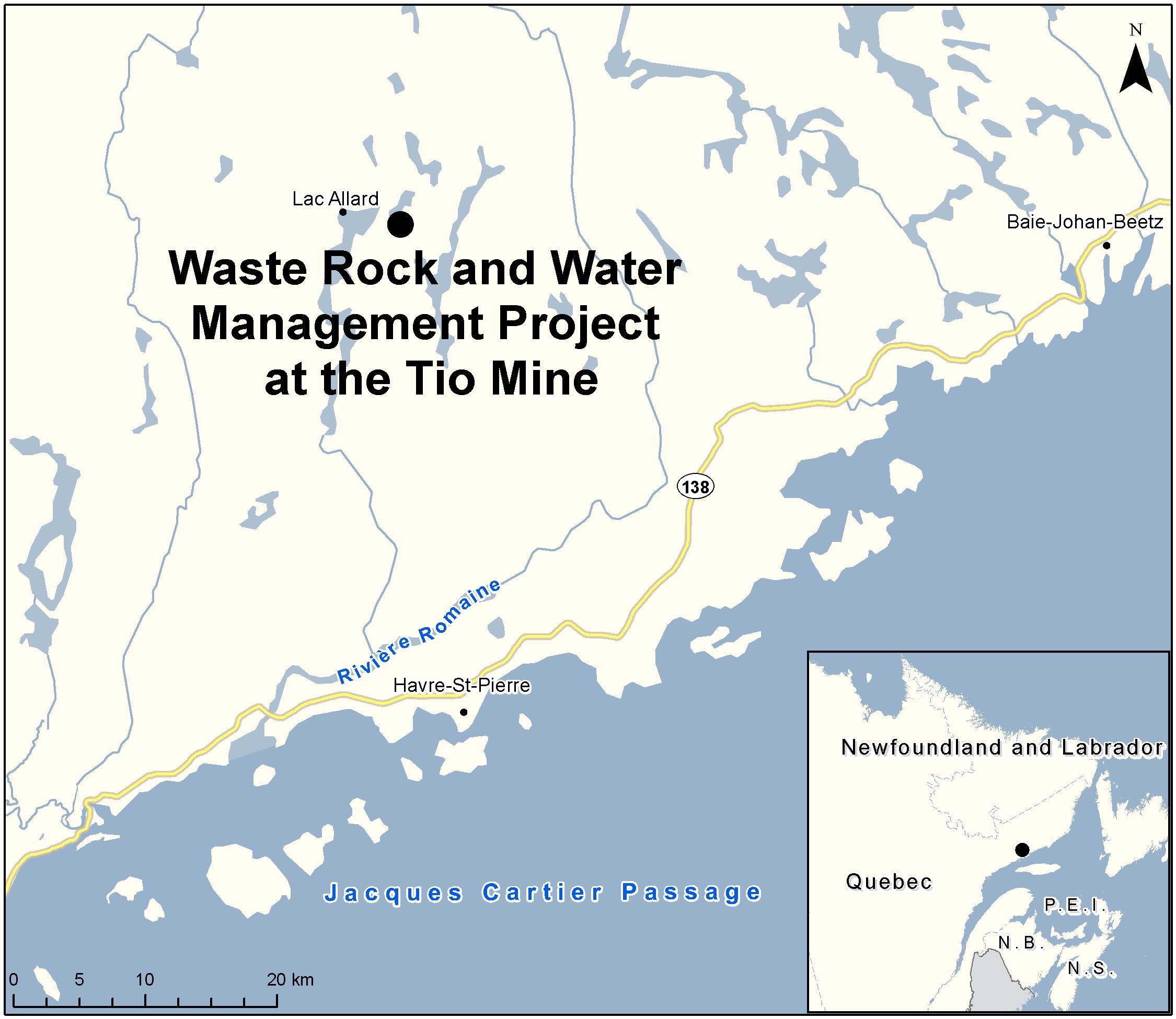 Map depicting the location of the project, as described in the current document.
