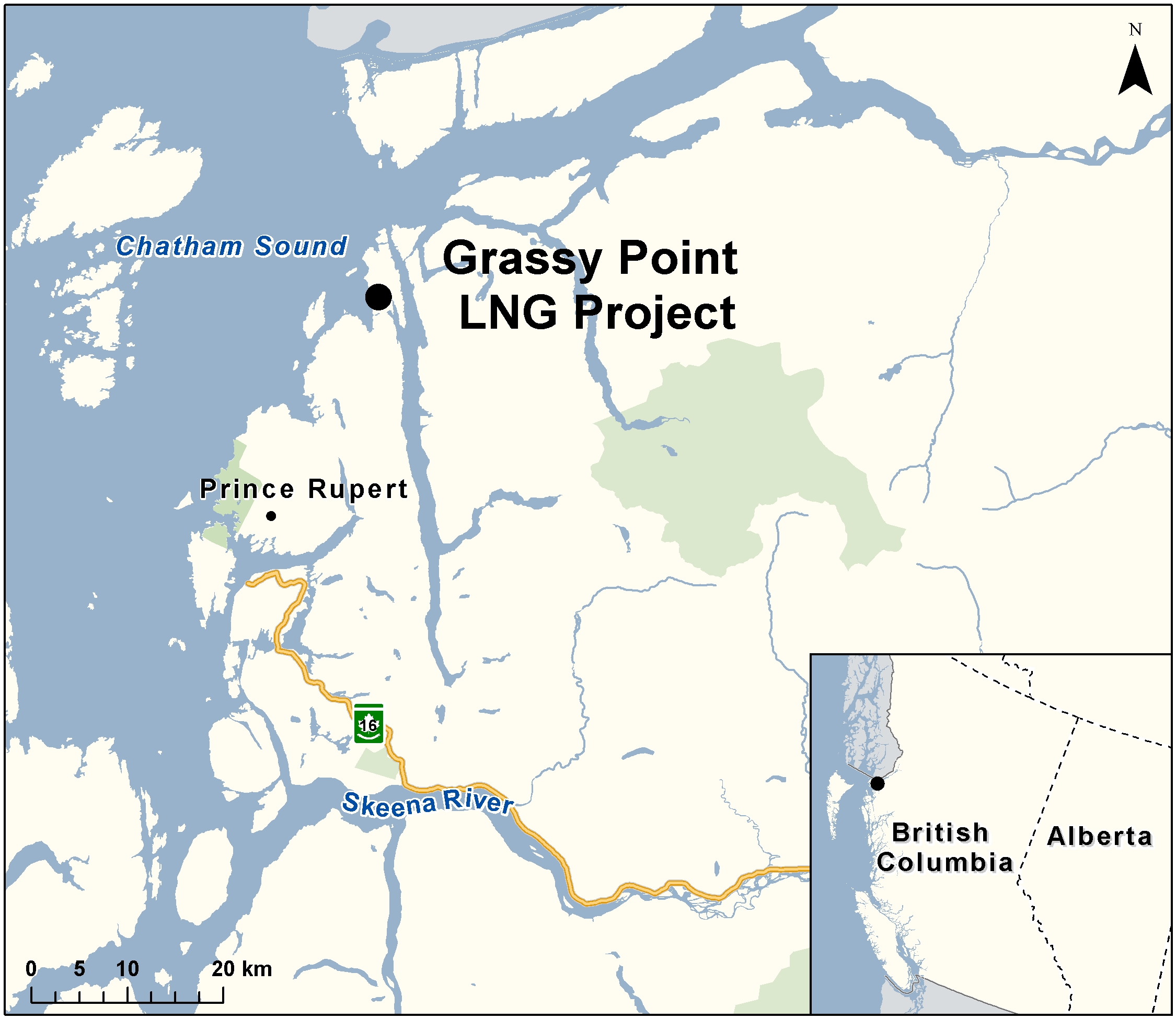Map depicting the location of the project, as described in the current document.