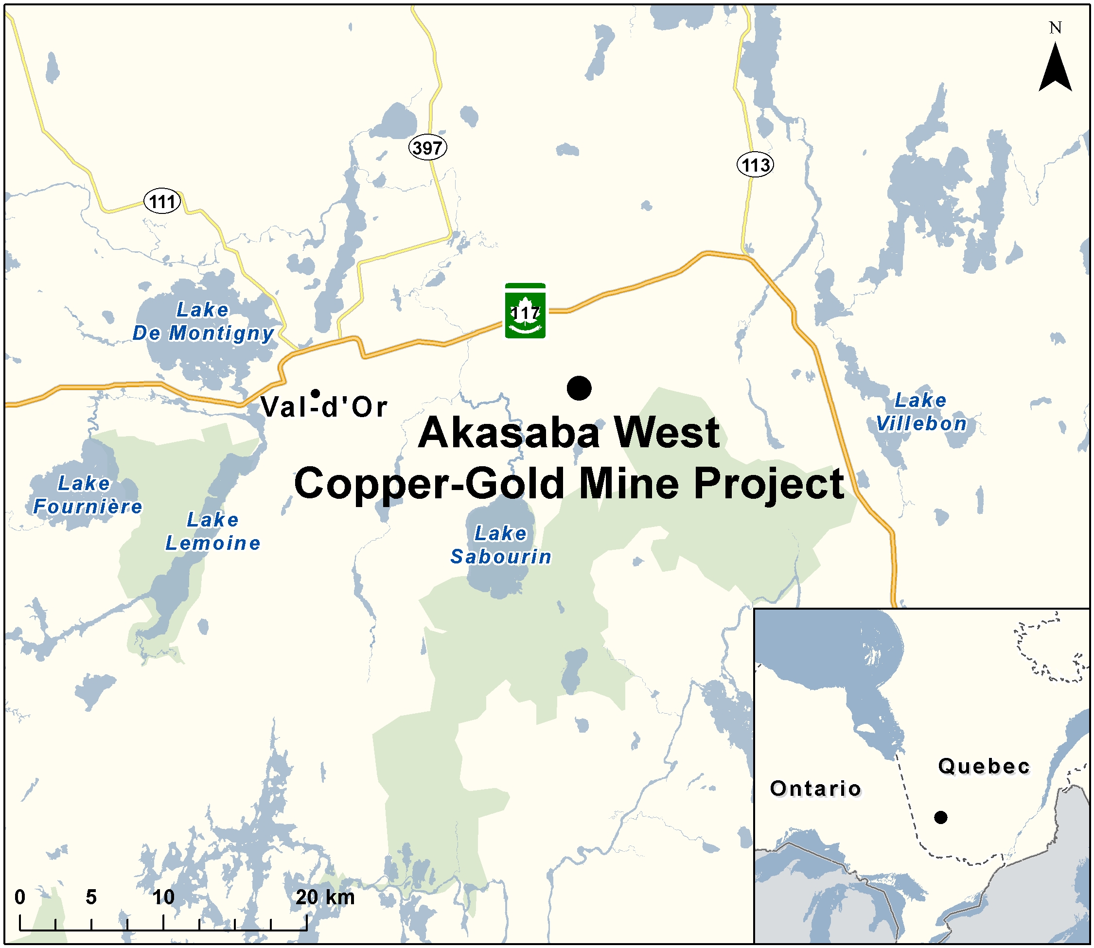 Map depicting the location of the project, as described in the current document.