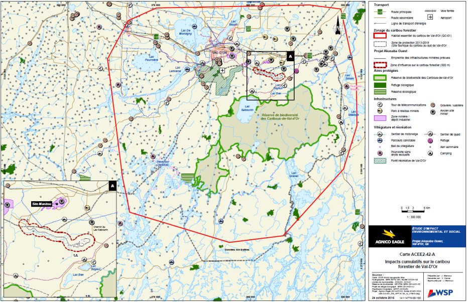 Figure 12: Aire de répartition caribou QC1