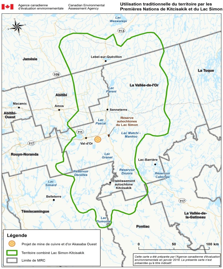 Figure 14 : Utilisation traditionnelle du territoire par les Premières Nations de Kitcisakik et du Lac Simon