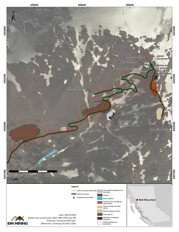 Figure 2: Projet Infrastructure du Site Minier
