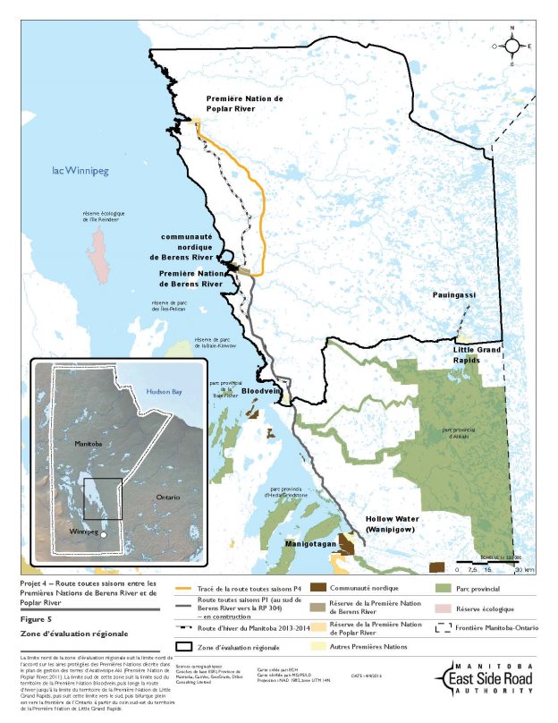 Figure 2 : Zone d'évaluation régionale