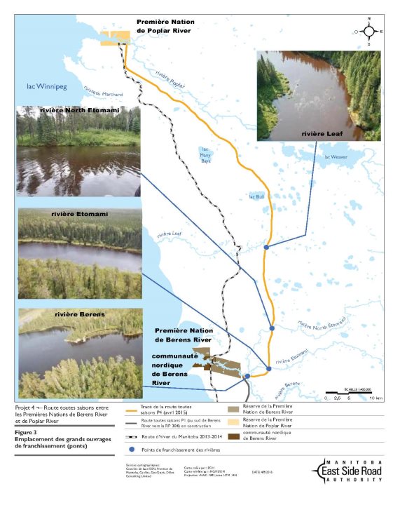 Figure 3 : Emplacement du projet ? traversées de cours d'eau