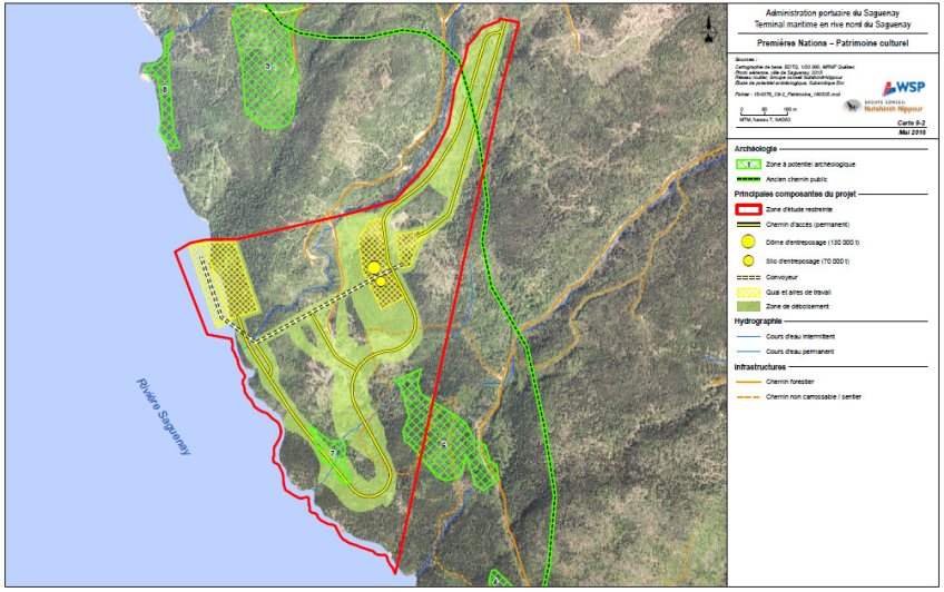 Figure 15: Zone de potentiel archéologique - Premières Nations