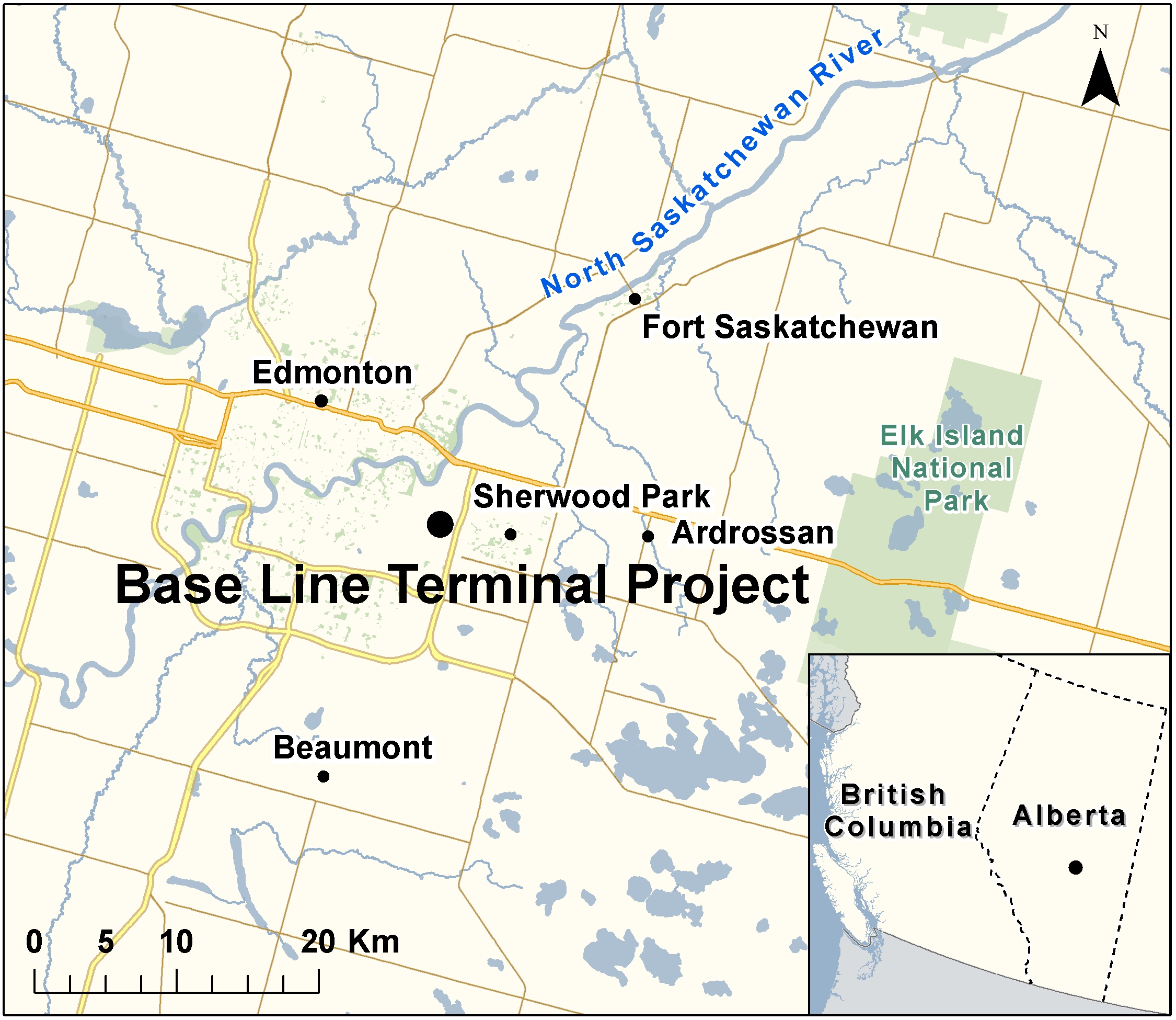 Map depicting the location of the project, as described in the current document.