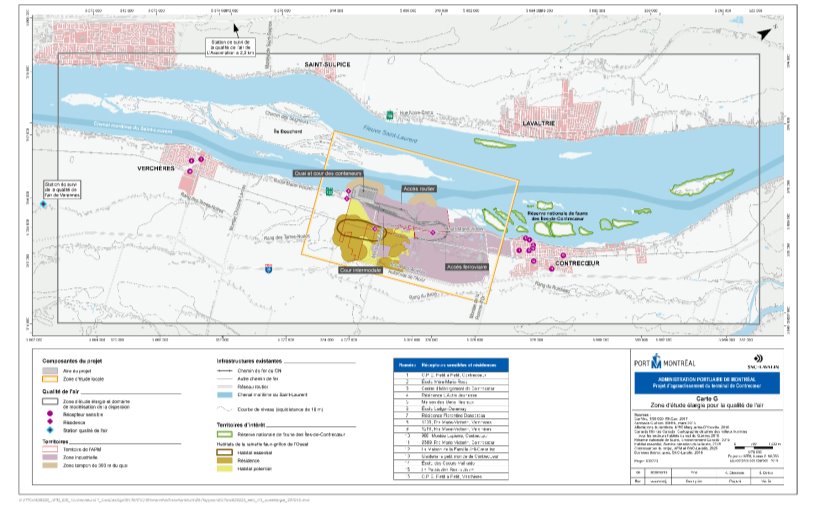Figure 7 : Zone d'étude élargie pour la qualité de l'air