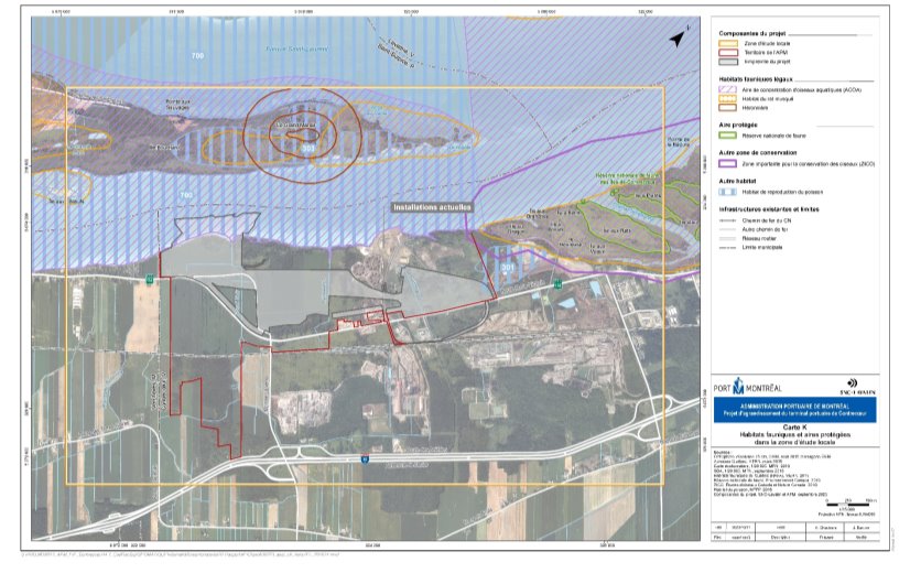 Figure 9 : Habitats du poisson dans la zone d'étude locale