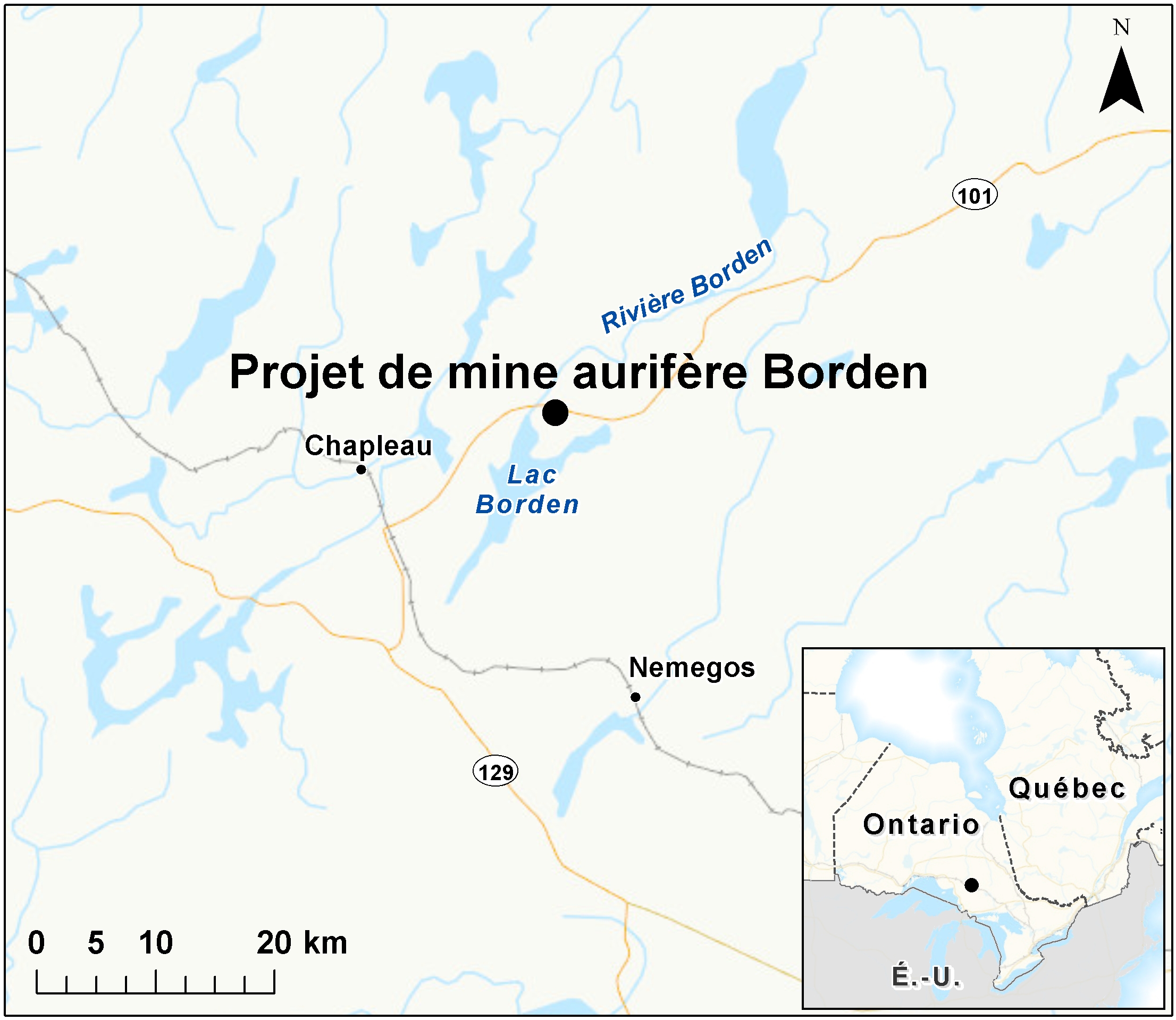 Map depicting the location of the project, as described in the current document.