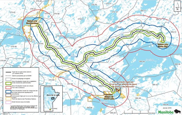 Figure 2 : Zones d'évaluation locales par composante valorisée