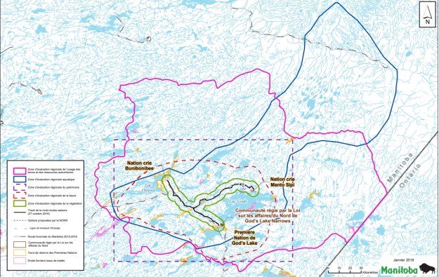 Figure 3 : Zones d'évaluation régionales par composante valorisée