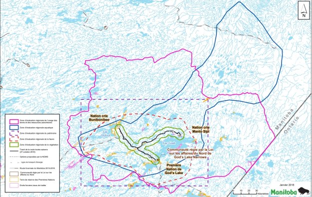 Figure 3 : Zones d'évaluation régionales par composante valorisée