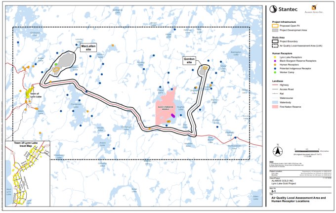 Figure B-1 Zone d'évaluation locale et régionale de la qualité de l'air