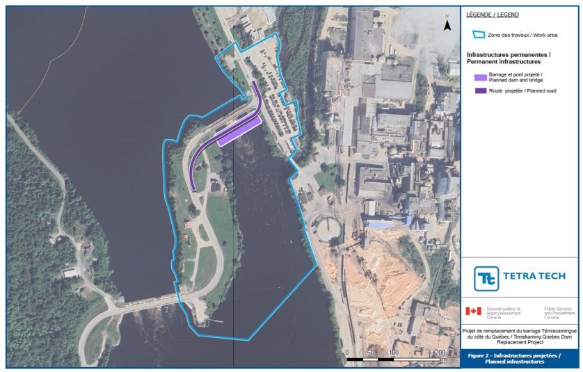 La zone du projet désigné couvre environ 14,5 hectares et comprend la zone des infrastructures permanentes ainsi que la zone des travaux.