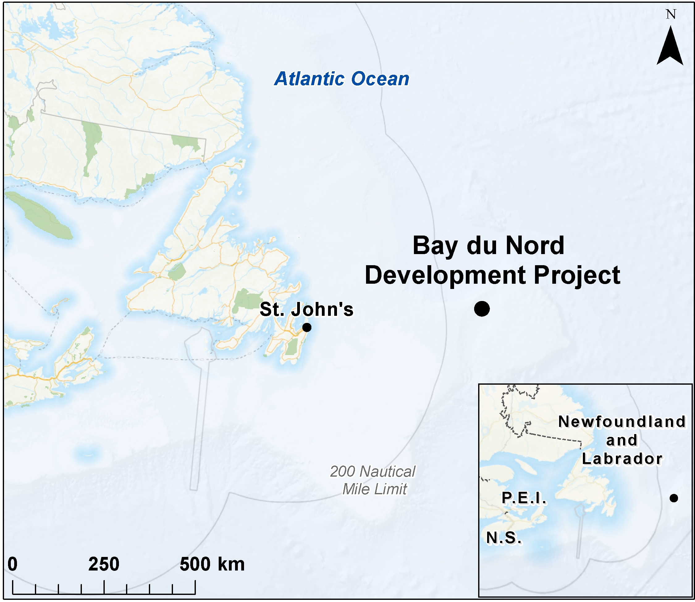 Map depicting the location of the project, as described in the current document.
