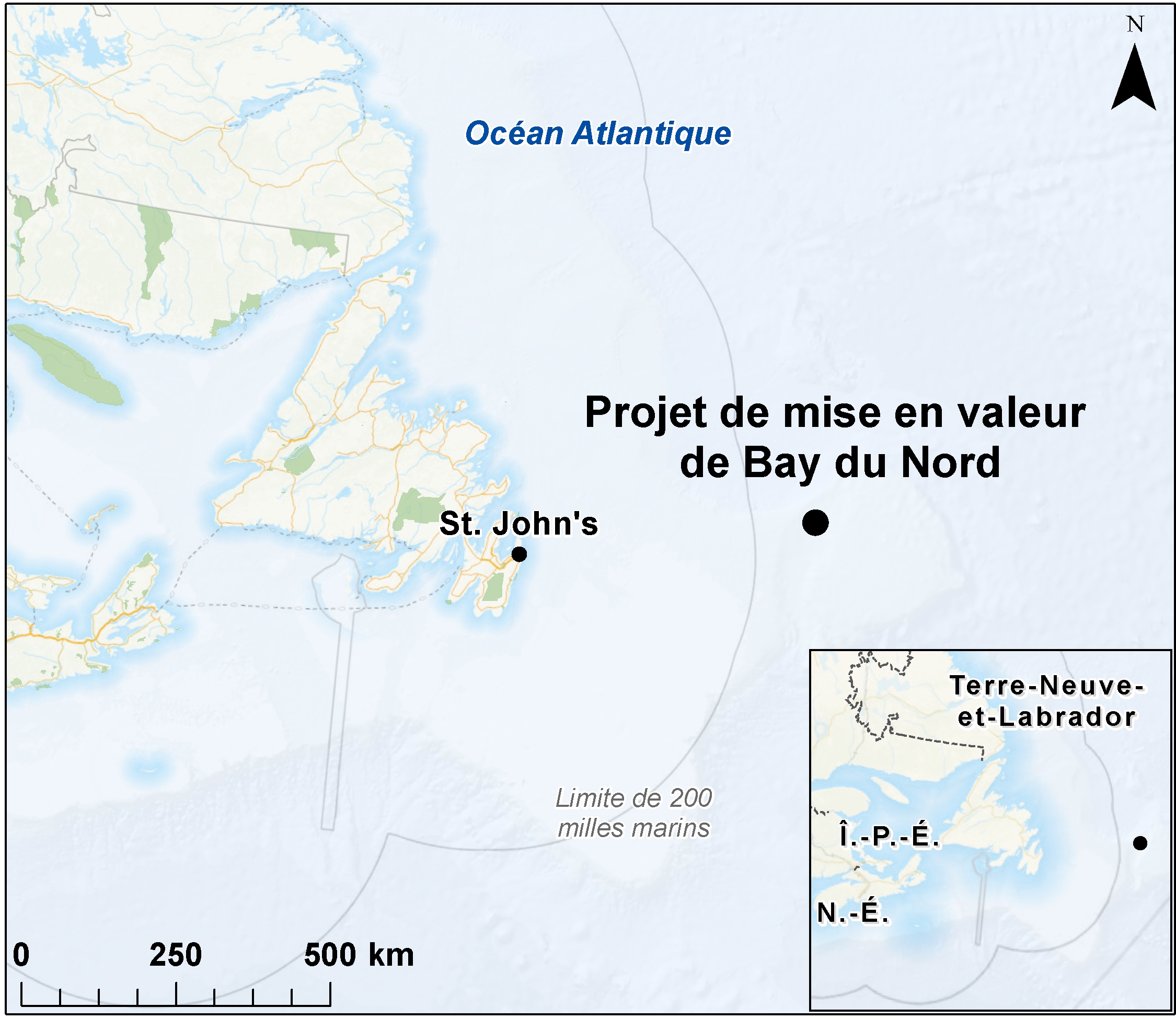 "Carte indiquant l'emplacement du projet, tel que décrit dans le présent document."