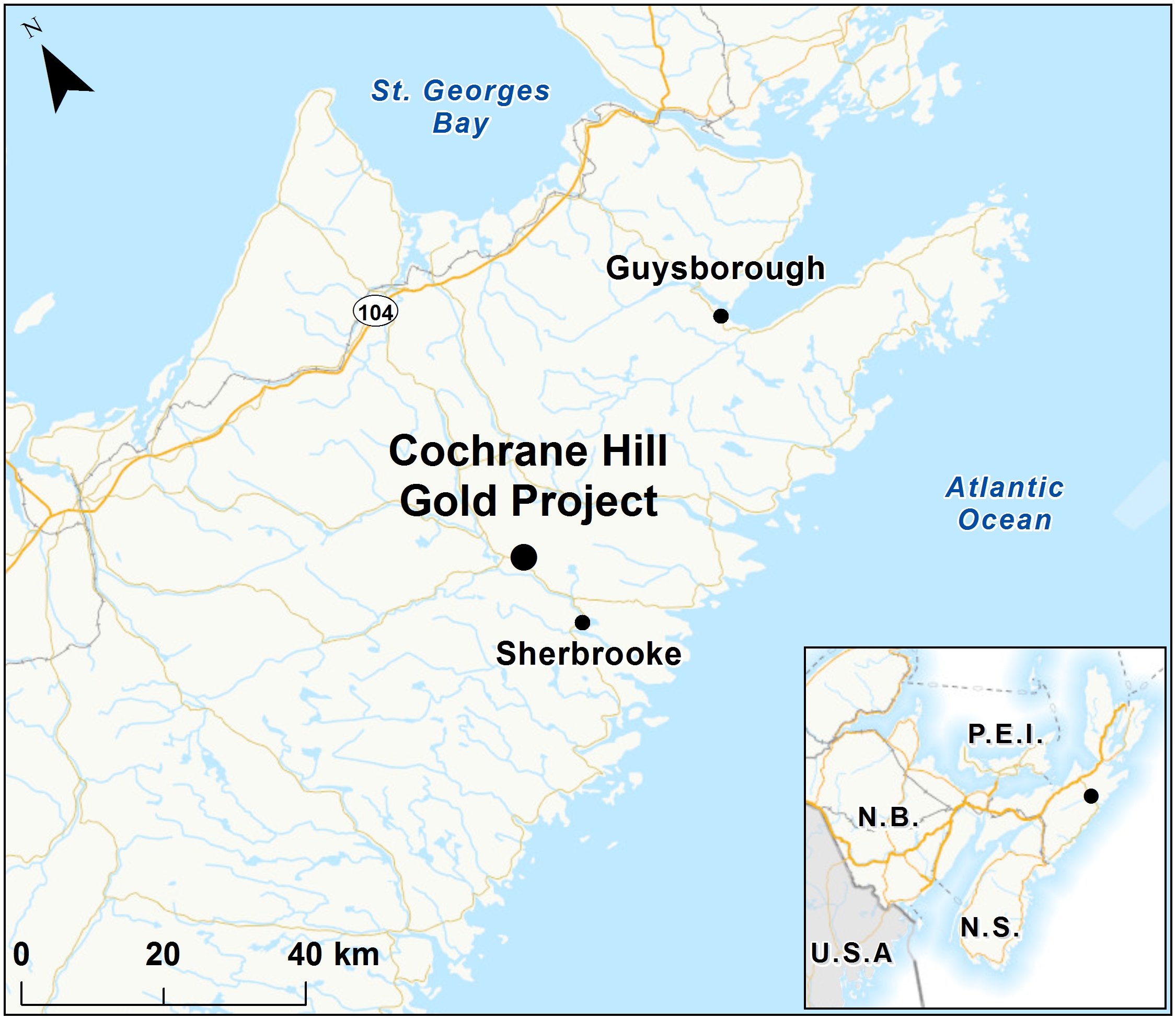 Map depicting the location of the project, as described in the current document.