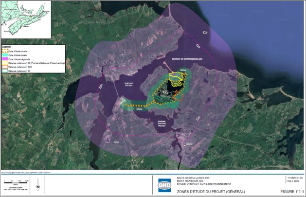 Figure 2 : Limites spatiales du promoteur concernant les composantes valorisées