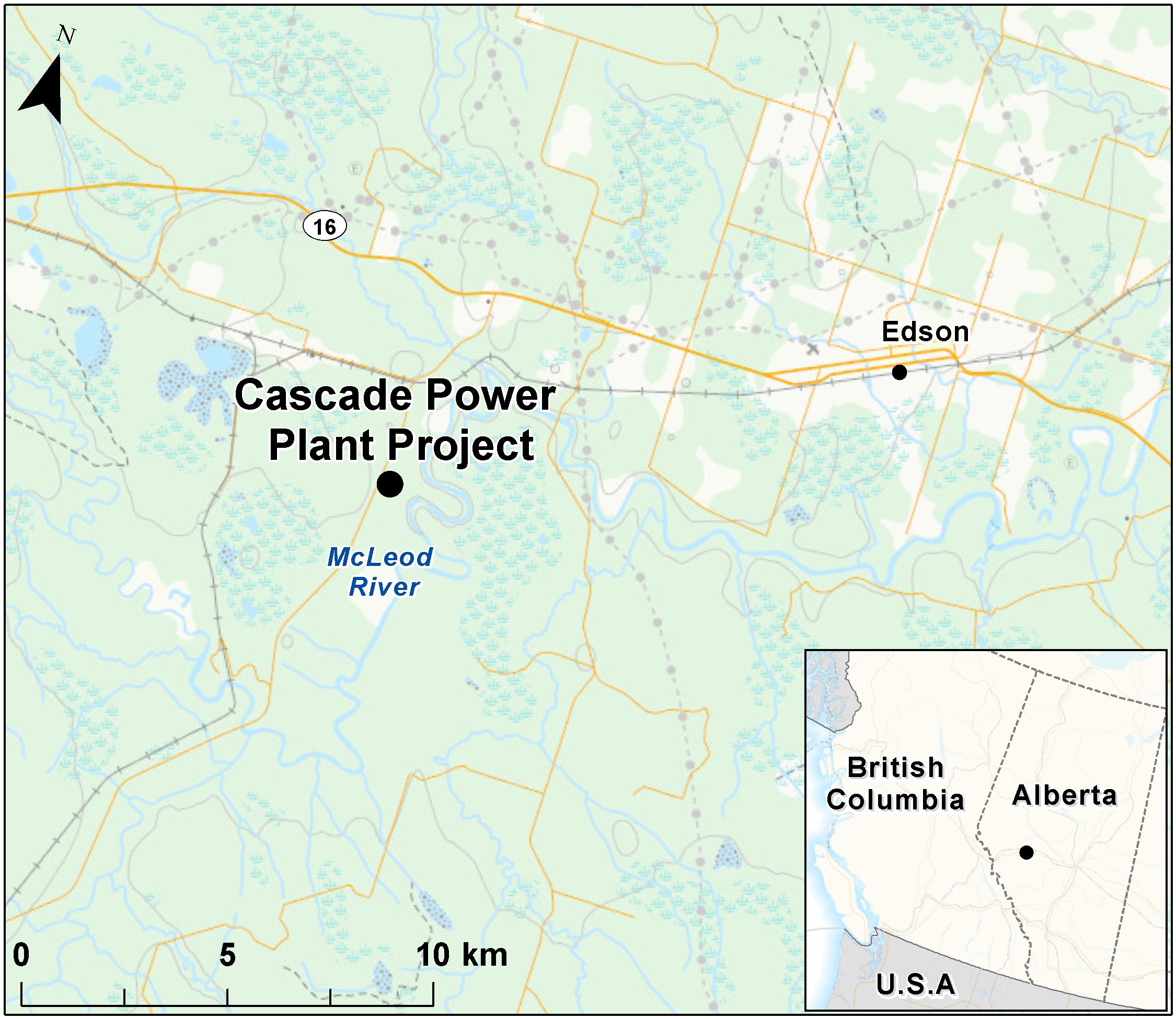 Map depicting the location of the project, as described in the current document.