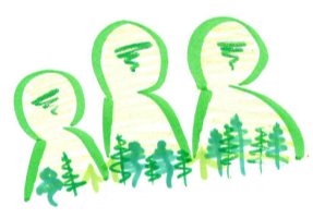 L'image dessinée à la main est un enregistrement graphique capturé lors des réunions du GTER. Elle montre des gardiens autochtones veillant sur leur terre natale.