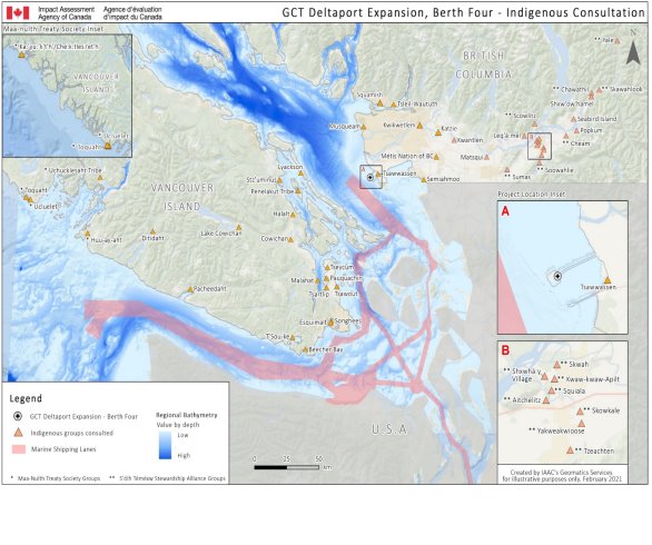 Carte de Nations autochtones participantes.