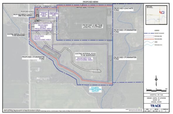 Plan du site du projet de l'installation de traitement des déchets et de recyclage de Dresden