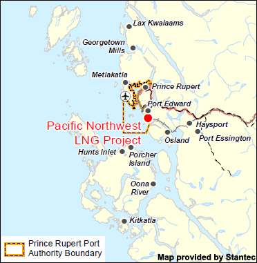 Map depicting the location of the project, as described in the current document.