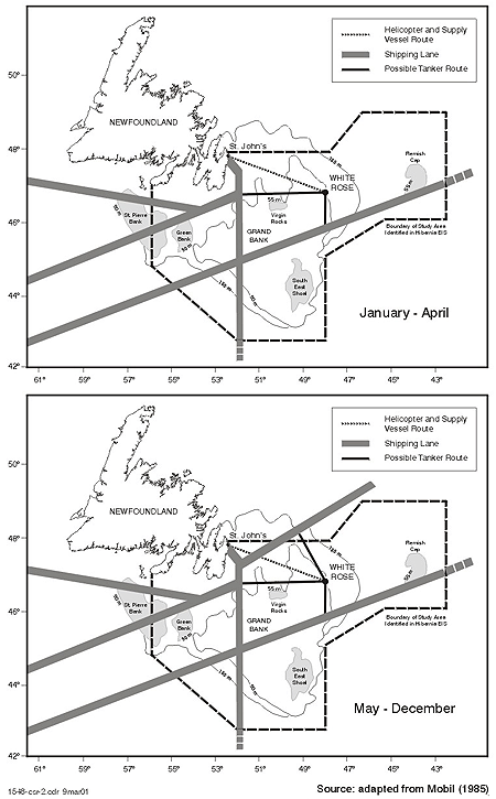 Figure 2.3: Transportation Routes Relevant to White Rose
