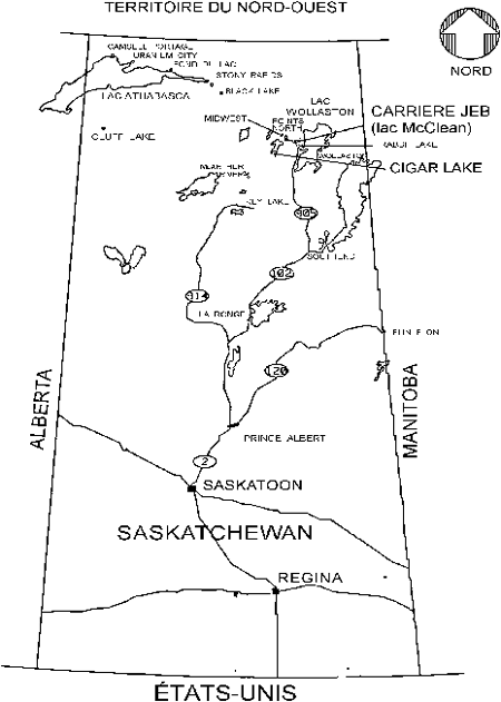 Figure 1 - Emplacement du projet du lac Cigar